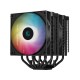 Вентилятор для процессора Deepcool AG620 DIGITAL BK ARGB black Socket 115X/1700/1200/AM4/AM5, 120mm, 1950rpm, 29,4 дБ, 260W, PWM 4-pin, Al+Cu (R-AG620