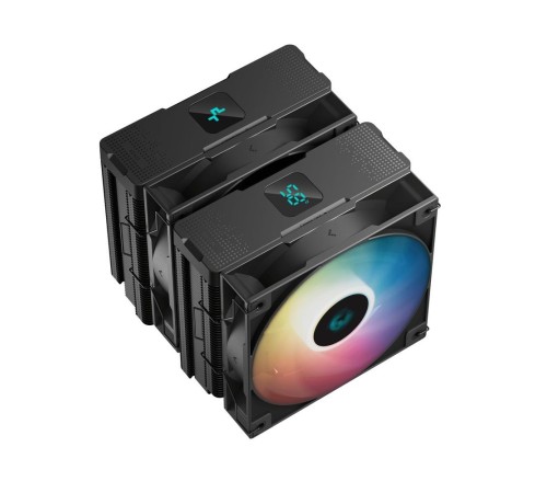 Вентилятор для процессора Deepcool AG620 DIGITAL BK ARGB black Socket 115X/1700/1200/AM4/AM5, 120mm, 1950rpm, 29,4 дБ, 260W, PWM 4-pin, Al+Cu (R-AG620 Вентилятор для процессора Deepcool AG620 DIGITAL BK ARGB black Socket 115X/1700/1200/AM4/AM5, 120mm, 1950rpm, 29,4 дБ, 260W, PWM 4-pin, Al+Cu (R-AG620