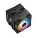 Вентилятор для процессора Deepcool AG620 DIGITAL BK ARGB black Socket 115X/1700/1200/AM4/AM5, 120mm, 1950rpm, 29,4 дБ, 260W, PWM 4-pin, Al+Cu (R-AG620