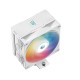 Вентилятор для процессора Deepcool G400 DIGITAL WH ARGB white Socket 115X/1700/1200/AM4/AM5, 120mm, 2100rpm, 31,6 дБ, 220W, PWM 4-pin, Al+Cu (R-AG400-