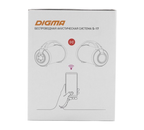 Колонка порт. Digma S-17 черный 8.5W 1.0 BT/3.5Jack/USB 10м 1500mAh Колонка порт. Digma S-17 черный 8.5W 1.0 BT/3.5Jack/USB 10м 1500mAh