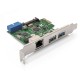 Exegate EX290278RUS Контроллер ExeGate EXE-362 PCI-E 2.0, 2*USB3.0 ext + 1*USB3.0 int + LAN UTP 1000Mbps, разъем доп.питания (OEM)