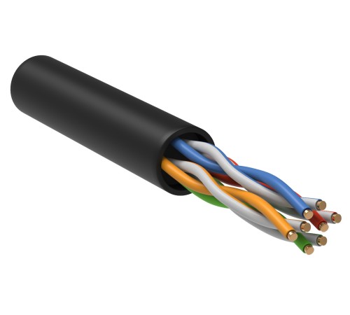 Кабель информационный ITK GENERICA BC3-C5E04-139-305-G кат.5е U/UTP не экранированный 4X2X24AWG LDPE внешний 305м черный Кабель информационный ITK GENERICA BC3-C5E04-139-305-G кат.5е U/UTP не экранированный 4X2X24AWG LDPE внешний 305м черный