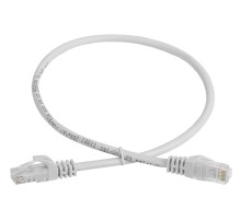 Шнур коммутационный кат. 5Е UTP 0,5м серый GENERICA ITK RJ45(m) - RJ45(m) Cat. 5e U/UTP PVC 0.5м серый (PC01-C5EU-05M-G)