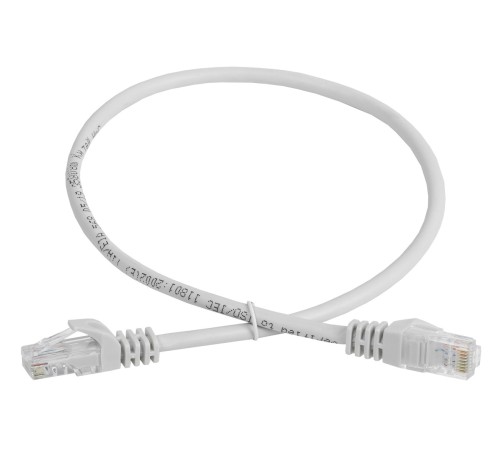 Шнур коммутационный кат. 5Е UTP 0,5м серый GENERICA ITK RJ45(m) - RJ45(m) Cat. 5e U/UTP PVC 0.5м серый (PC01-C5EU-05M-G)