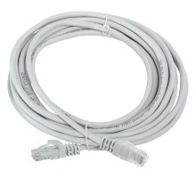 Патч-корд ITK PC01-C5EU-5M-G UTP вилка RJ-45-вилка RJ-45 кат.5е 5м серый ПВХ (уп.:1шт)