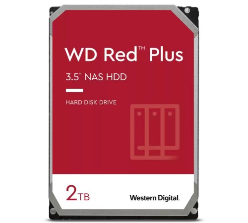Жесткий диск Western Digital Red Plus 2TB 3.5" 5400RPM 64МB (SATA-III)