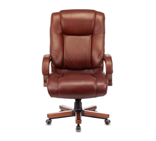 Кресло руководителя Бюрократ T-9925WALNUT светло-коричневый Leather Eichel кожа крестовина металл/дерево Кресло руководителя Бюрократ T-9925WALNUT светло-коричневый Leather Eichel кожа крестовина металл/дерево