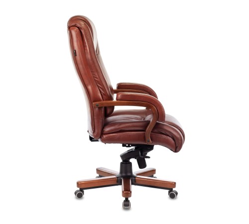 Кресло руководителя Бюрократ T-9925WALNUT светло-коричневый Leather Eichel кожа крестовина металл/дерево Кресло руководителя Бюрократ T-9925WALNUT светло-коричневый Leather Eichel кожа крестовина металл/дерево