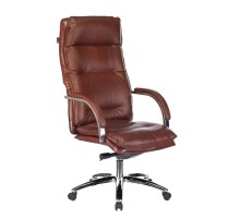 Кресло руководителя Бюрократ T-9927SL светло-коричневый Leather Eichel кожа крестовина металл хром