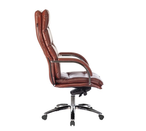 Кресло руководителя Бюрократ T-9927SL светло-коричневый Leather Eichel кожа крестовина металл хром