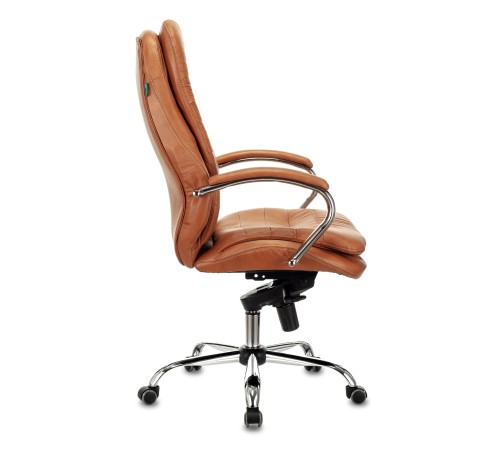 Кресло руководителя Бюрократ T-9950 рыжий Leather Ontano кожа крестовина металл хром Кресло руководителя Бюрократ T-9950 рыжий Leather Ontano кожа крестовина металл хром