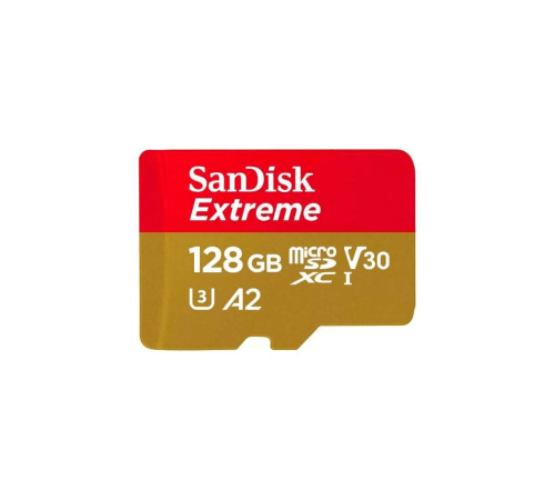 Карта памяти SanDisk Extreme microSD UHS I Card 128GB for 4K Video on Smartphones, Action Cams & Drones 190MB/s Read, 90MB/s Write, Lifetime Warranty Карта памяти SanDisk Extreme microSD UHS I Card 128GB for 4K Video on Smartphones, Action Cams & Drones 190MB/s Read, 90MB/s Write, Lifetime Warranty
