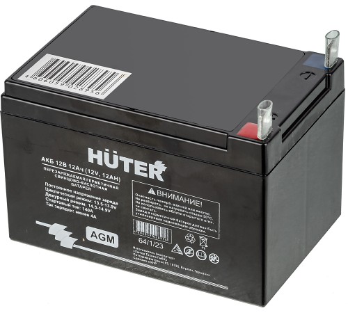 Батарея аккумуляторная Huter 64/1/23 12В 12Ач SLA
