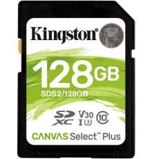 Флеш карта SDXC 128Gb Class10 Kingston SDS2/128GB Canvas Select Plus w/o adapter