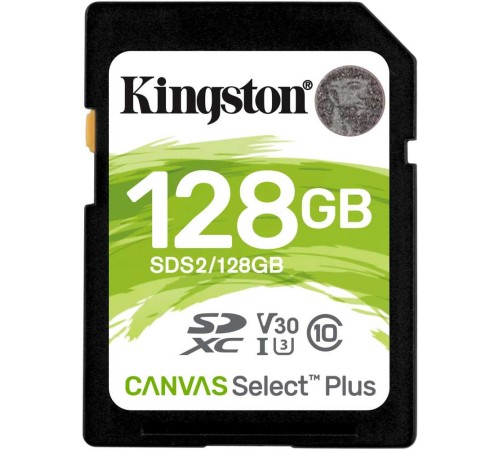 Флеш карта SDXC 128Gb Class10 Kingston SDS2/128GB Canvas Select Plus w/o adapter