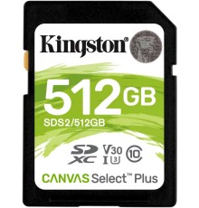 Флеш карта SDXC 512Gb Class10 Kingston SDS2/512GB Canvas Select Plus w/o adapter
