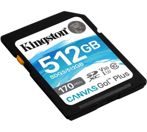 Флеш карта SDXC 512Gb Class10 Kingston SDG3/512GB Canvas Go! Plus w/o adapter