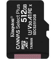 Флеш карта microSDXC 512Gb Kingston SDCS2/512GBSP Canvas Select Plus w/o adapter
