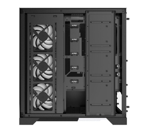 Корпус XPG INVADER X BLACK (INVADERXMT-BKCWW) Mid-Tower Gaming ATX PC Case with Panoramic View, Tempered Glass Panels, and RGB Lighting Black