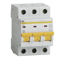 Выключатель автоматический IEK ВА47-29 MVA20-3-040-C 40A тип C 4.5kA 3П 400В 3мод белый (упак.:1шт)