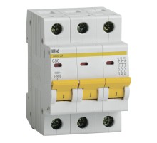 Выключатель автоматический IEK ВА47-29 MVA20-3-050-C 50A тип C 4.5kA 3П 400В 3мод белый (упак.:1шт)