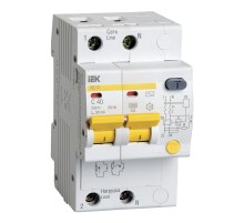 Выключатель автом. дифф. тока IEK АД12 MAD10-2-040-C-030 40A тип C 4.5kA 30мА AC 2П 230В 3мод белый (упак.:1шт)