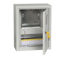 Щит распределительный IEK MKM25-N-12-31-ZO ЩУРн-1/12зо-1 36 УХЛ3 навесной 310мм 165мм 395мм 12мод. металл IP31 серый антивандальный с возможностью установки счетчика (упак.:1шт)