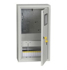 Щит распределительный IEK MKM35-N-12-31-ZO ЩУРн-3/12зо-1 36 УХЛ3 навесной 310мм 165мм 540мм 12мод. металл IP31 серый с возможностью установки счетчика (упак.:1шт)
