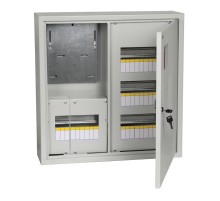Щит распределительный IEK MKM32-N-36-31-ZO ЩУРн-3/36зо-1 36 УХЛ3 навесной 550мм 165мм 560мм 36мод. металл IP31 серый с возможностью установки счетчика (упак.:1шт)