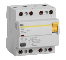 Выключатель дифф.тока УЗО IEK ВД1-63 MDV10-4-063-300 63A 300мА AC 4П 400В 4мод белый (упак.:1шт)