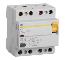 Выключатель дифф.тока УЗО IEK ВД1-63 MDV10-4-063-030 63A 30мА AC 4П 400В 4мод белый (упак.:1шт)