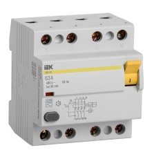 Выключатель дифф.тока УЗО IEK ВД1-63 MDV10-4-063-030 63A 30мА AC 4П 400В 4мод белый (упак.:1шт)