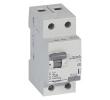 Выключатель дифф.тока УЗО Legrand RX3 402024 25A 30мА AC 2П 230В 2мод