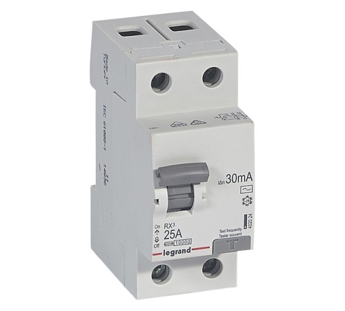 Выключатель дифф.тока УЗО Legrand RX3 402024 25A 30мА AC 2П 230В 2мод