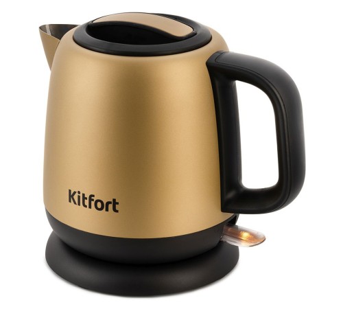 Чайник электрический Kitfort KT-6111 1л. 1630Вт золотистый/черный (корпус: нержавеющая сталь)