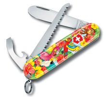 Нож перочинный Victorinox My First Victorinox Parrot Edition (0.2373.E3) 84мм 9функций красный/рисунок карт.коробка