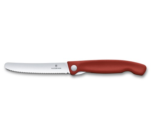 Нож кухонный Victorinox Swiss Classic (6.7831.FB) стальной столовый лезв.110мм серрейт. заточка красный блистер Нож кухонный Victorinox Swiss Classic (6.7831.FB) стальной столовый лезв.110мм серрейт. заточка красный блистер