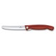 Нож кухонный Victorinox Swiss Classic (6.7831.FB) стальной столовый лезв.110мм серрейт. заточка красный блистер