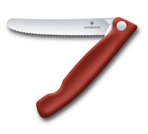 Нож кухонный Victorinox Swiss Classic (6.7831.FB) стальной столовый лезв.110мм серрейт. заточка красный блистер Нож кухонный Victorinox Swiss Classic (6.7831.FB) стальной столовый лезв.110мм серрейт. заточка красный блистер