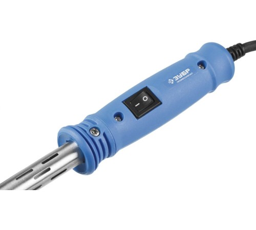 ЗУБР Паяльник "ПРОФЕССИОНАЛ", с выключателем, пластмассовой рукояткой и долговечным жалом, 200Вт, клин [55301-200]