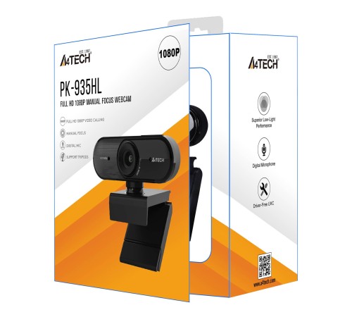 Камера Web A4Tech PK-935HL черный 2Mpix (1920x1080) USB2.0 с микрофоном Камера Web A4Tech PK-935HL черный 2Mpix (1920x1080) USB2.0 с микрофоном