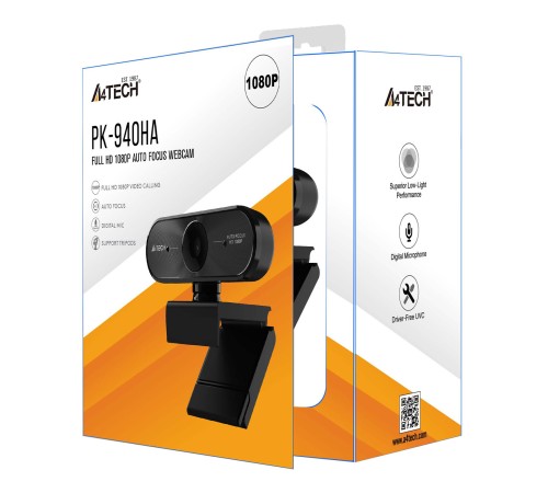 Камера Web A4Tech PK-940HA черный 2Mpix (1920x1080) USB2.0 с микрофоном Камера Web A4Tech PK-940HA черный 2Mpix (1920x1080) USB2.0 с микрофоном