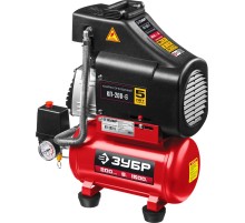 Компрессор поршневой Зубр КП-200-6 безмасляный 200л/мин 6л 1500Вт красный