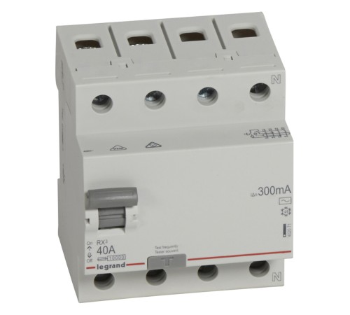 Выключатель дифф.тока УЗО Legrand RX3 402071 40A 300мА AC 4П 400В 4мод