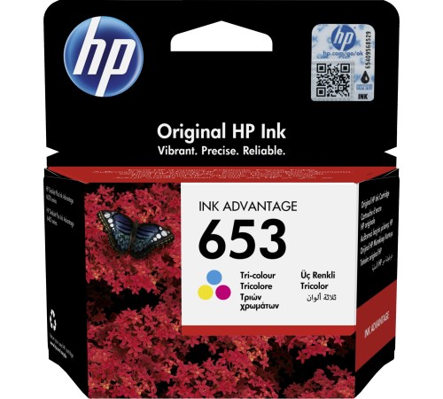 Картридж струйный HP 653 3YM74AE многоцветный (200стр.) (5мл) для HP DeskJet Plus Ink Advantage 6075/6475