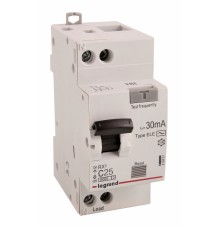 Выключатель автом. дифф. тока Legrand RX3 419401 25A 6kA 30мА AC 1П+Н 230В 2мод