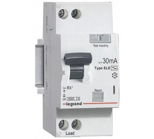 Выключатель автом. дифф. тока Legrand RX3 419403 40A 6kA 30мА AC 1П+Н 230В 2мод