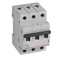 Выключатель автоматический Legrand RX3 419706 10A тип C 4.5kA 3П 400В 3мод