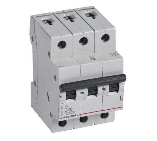 Выключатель автоматический Legrand RX3 419712 40A тип C 4.5kA 3П 400В 3мод